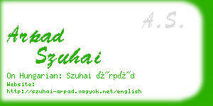 arpad szuhai business card
